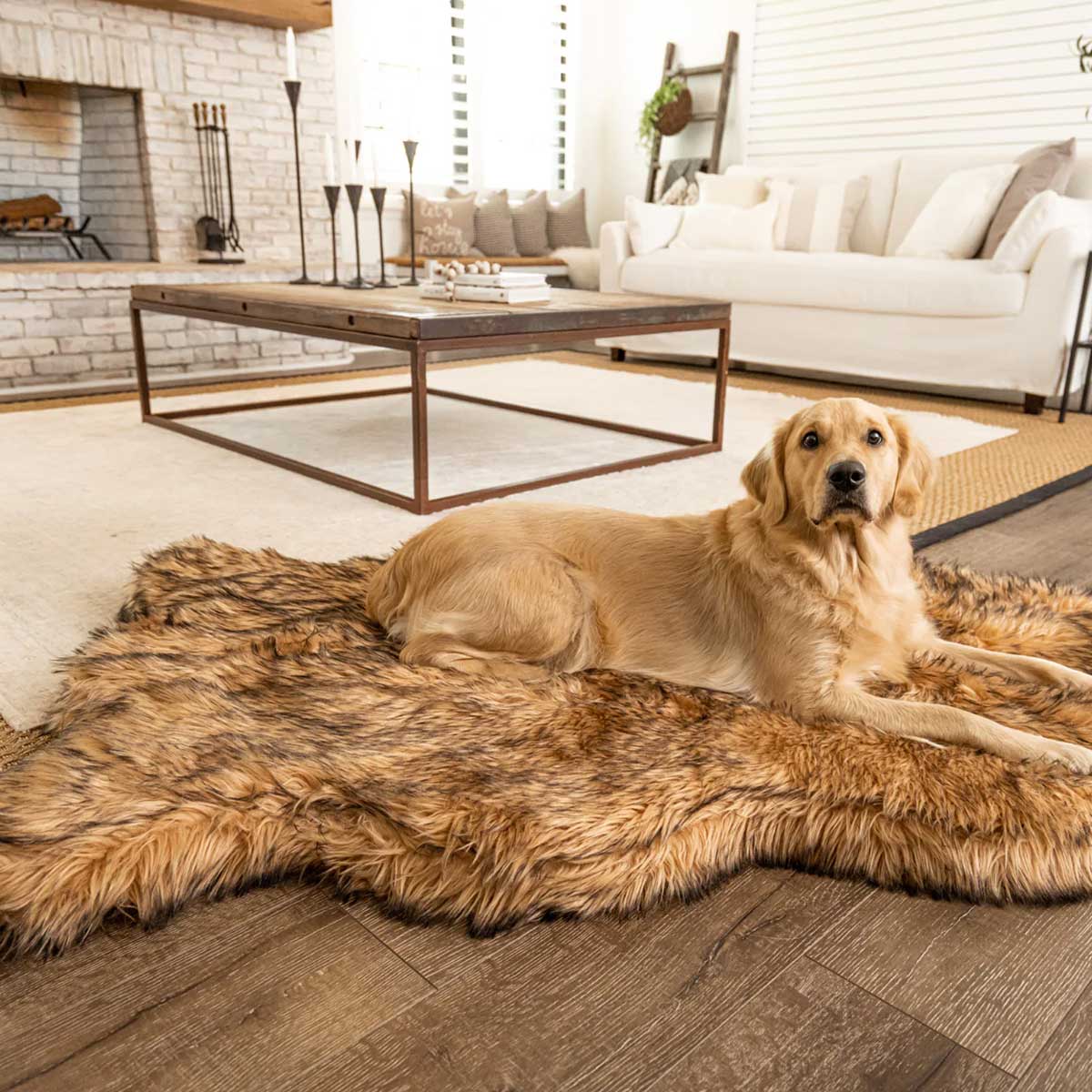 Puprug Faux Fur Orthopedic Dog Bed