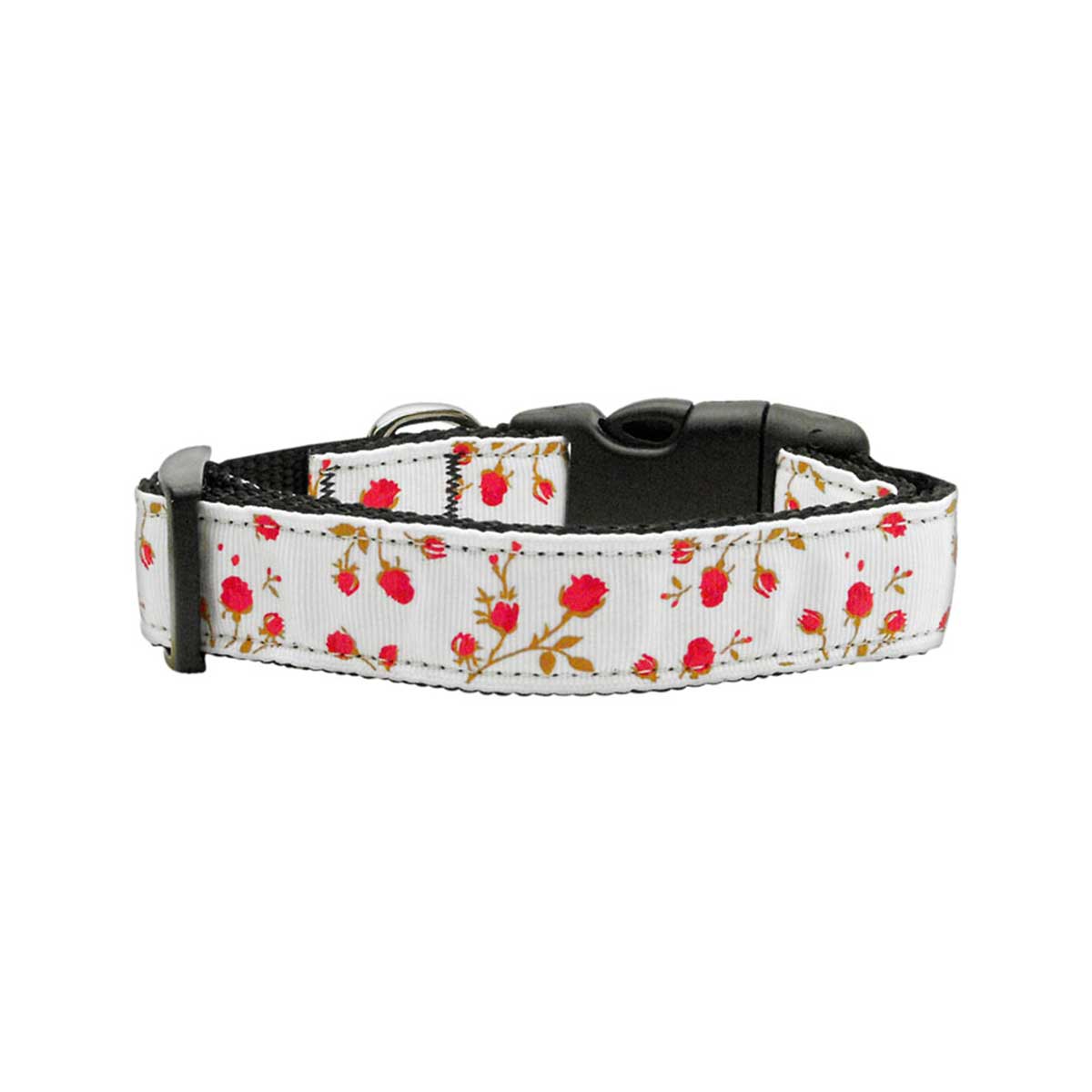 Red Roses Nylon Dog Collar | Pawlicious & Company