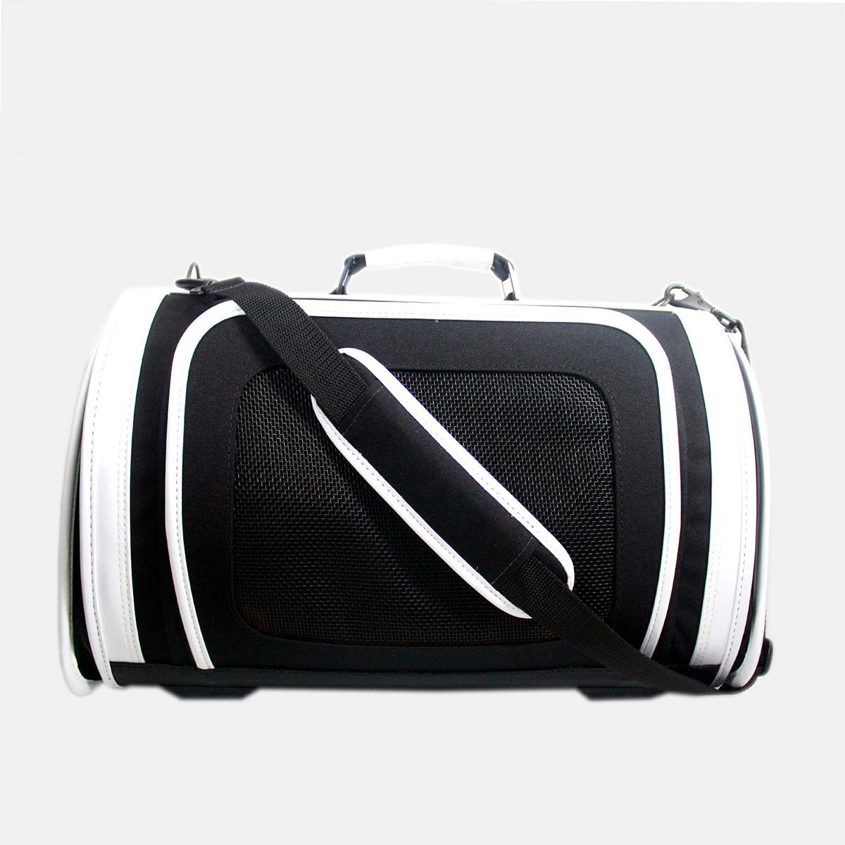 Kelle Designer Duffle Pet Carrrier - Black & White | Pawlicious & Company