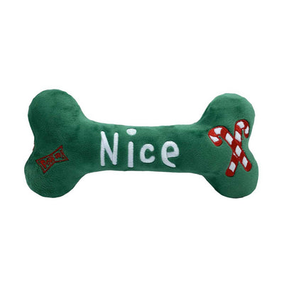 Naughty & Nice Bone Dog Toy | Pawlicious & Company