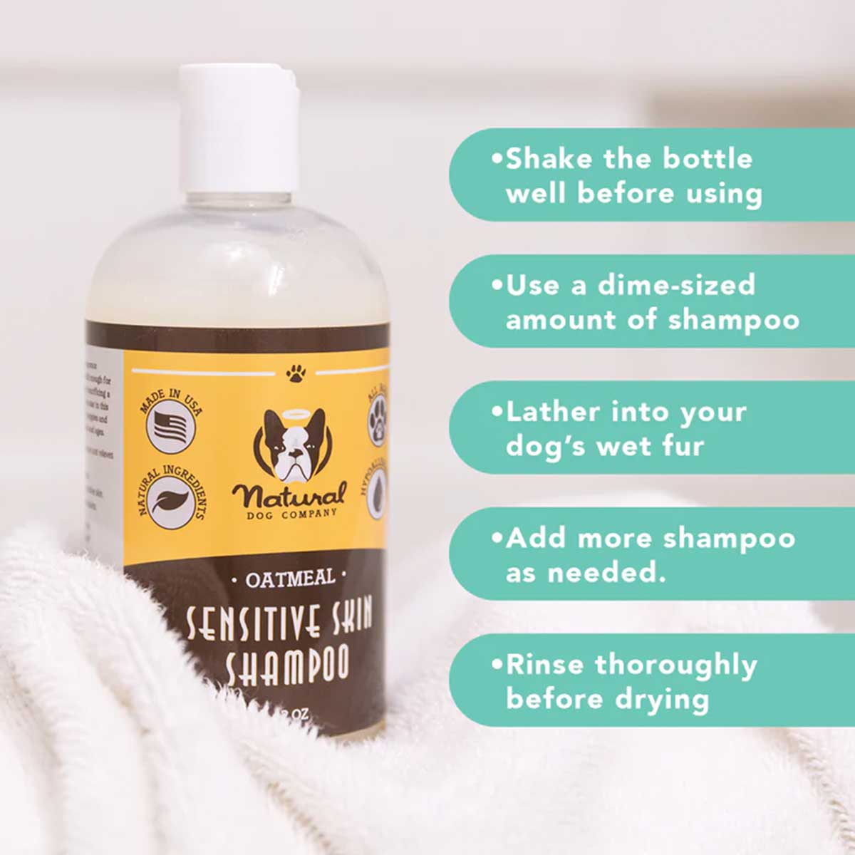 Natural Dog Company Sensitive Skin Oatmeal Dog Shampoo